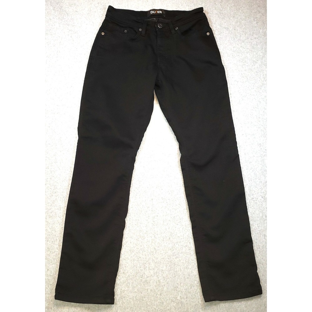 DU/ER N2X Relaxed Fit Pants Mens Black Size 28x30‎ Stretch Straight Leg